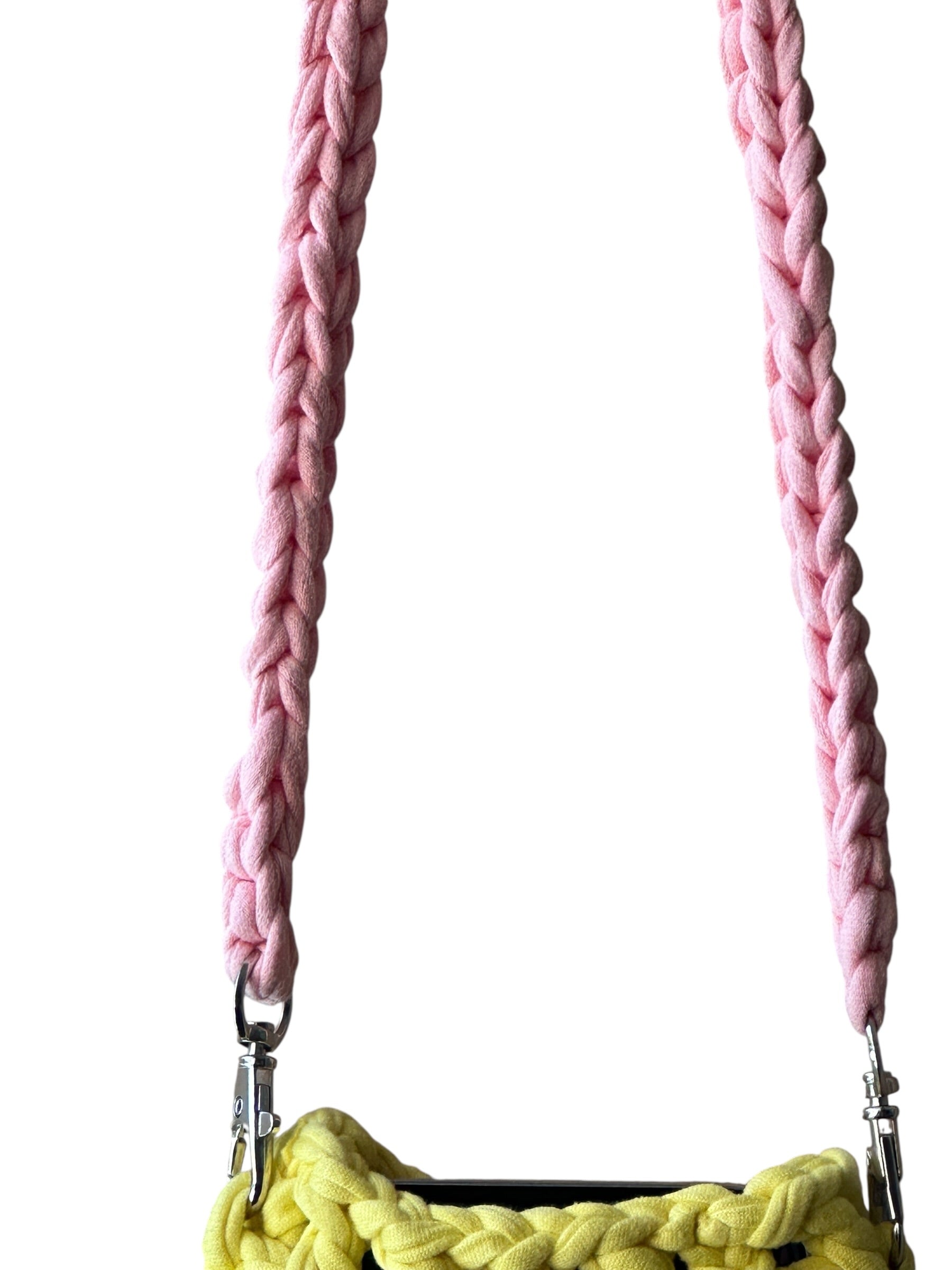 MINI PHONE BAG - Pink & Yellow