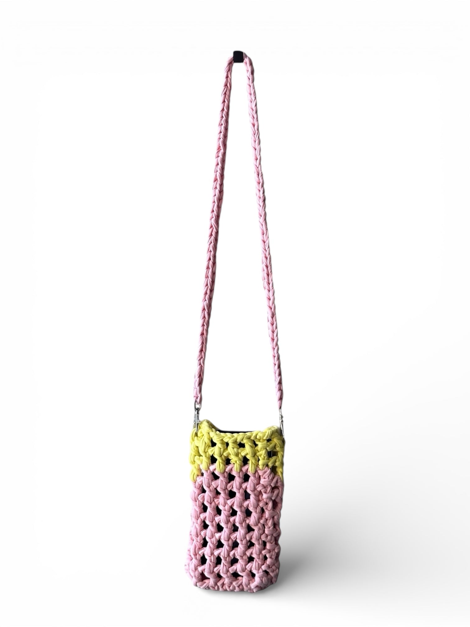 MINI PHONE BAG - Pink & Yellow