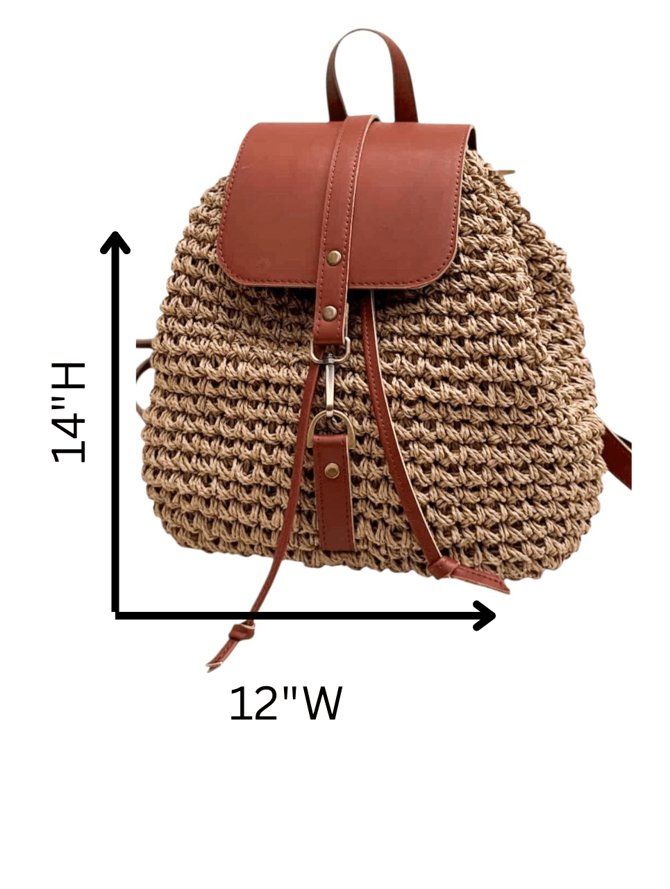 MONA artisan crochet backpack - detail close up